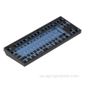 Mecanizado de 5 ejes teclado mecánico Placa de aluminio anodizada